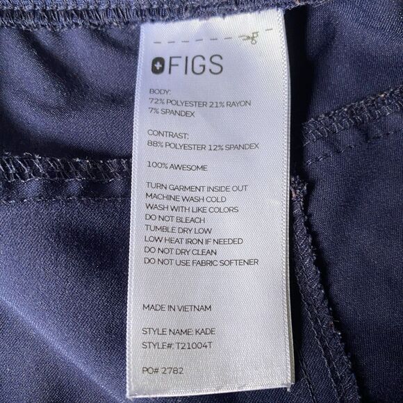 Figs Technical Collection Scrub Pants Men XLT Navy Cargo Inseam 32" Medical - Picture 10 of 10